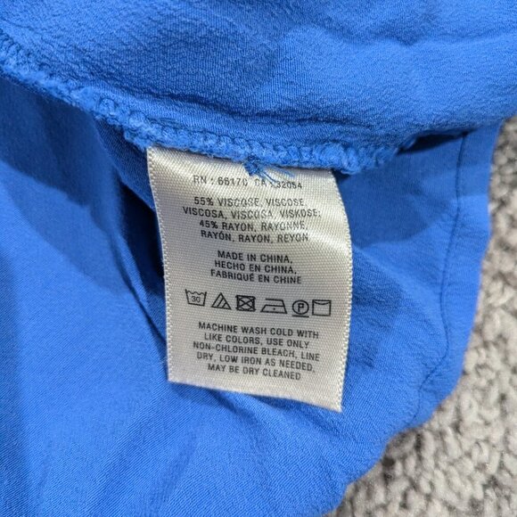 Maeve Anthropologie Lene Blue Faux Wrap Dress Small - Picture 6 of 10